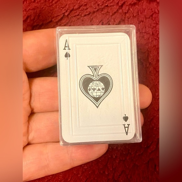 Ace of Spades Playing Card in Case ( small size , travel size ) - Picture 1 of 4